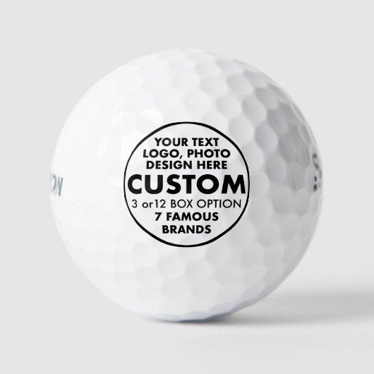 3 Aangepaste, speciaal op maat gesneden Srixon Sof Golfballen (Voorkant)