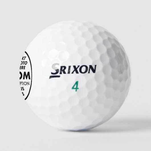 3 Aangepaste, speciaal op maat gesneden Srixon Sof Golfballen (Logo)