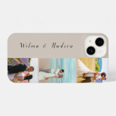 3 Aangepaste trouwfoto | Instegram College Afbeeld iPhone Hoesje (Achterkant horizontaal)