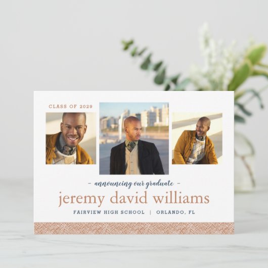 3 Aankondiging Foto Modern Afstuderen (Staand voorkant)