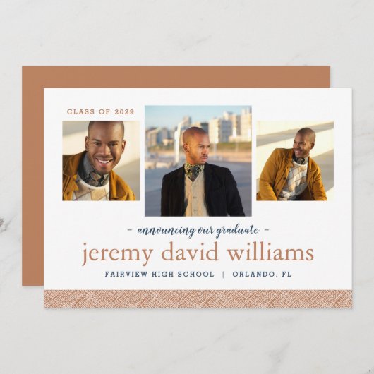 3 Aankondiging Foto Modern Afstuderen (Voorkant / Achterkant)