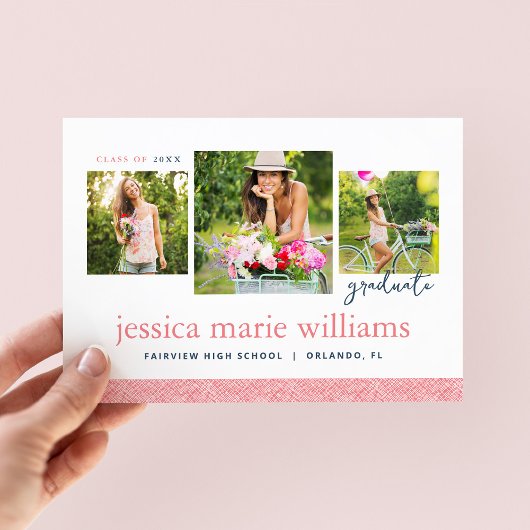 3 Aankondiging Foto Modern Afstuderen