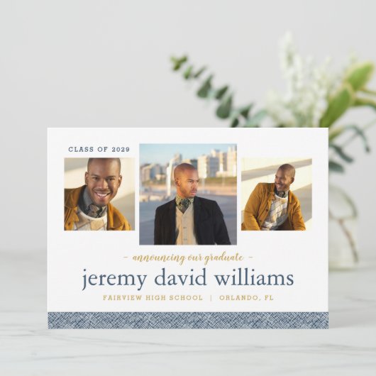 3 Aankondiging Foto Modern Afstuderen (Staand voorkant)