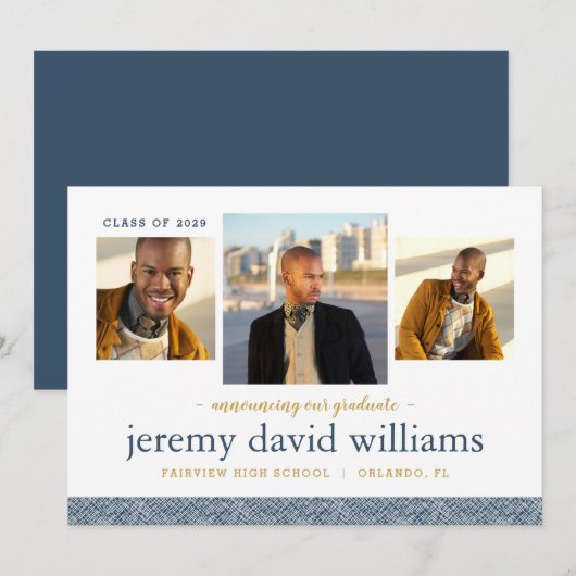 3 Aankondiging Foto Modern Afstuderen (Voorkant / Achterkant)