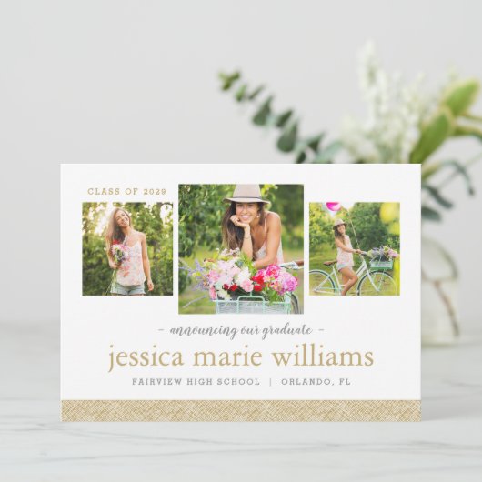 3 Aankondiging Foto Modern Afstuderen (Staand voorkant)