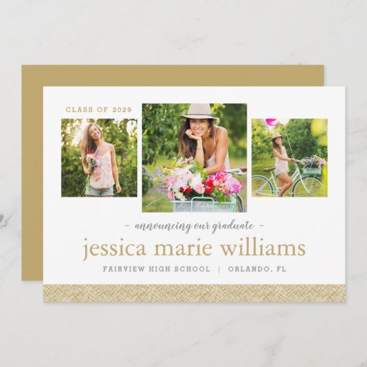 3 Aankondiging Foto Modern Afstuderen (Voorkant / Achterkant)