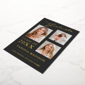 3 Aankondiging Foto modern script grijs Afstudeerd (Gedraaid)