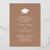 3 Aankondiging Foto modern script Tan Brown Afstud (Achterkant)