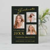 3 Aankondiging van het groene Afstudeerder van de  (Staand Voorkant)