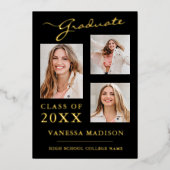 3 Aankondiging van het zwarte gouden Afstudeerder (Voorkant)