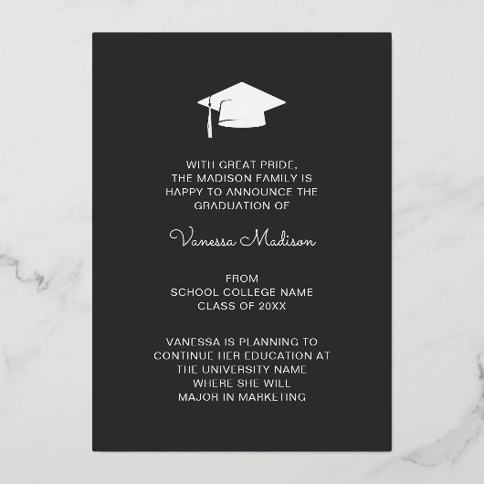 3 Aankondiging van het zwarte gouden Afstudeerder  (Achterkant)