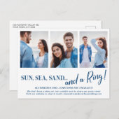 3 Aankondiging van Verloving-Briefkaart met fotobe (Voorkant / Achterkant)