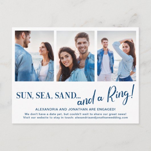 3 Aankondiging van Verloving-Briefkaart met fotobe (Voorkant)