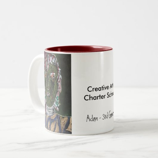 3-Adan-Mok Tweekleurige Koffiemok (Voorkant links)