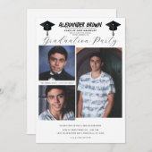 3 Afbeelding foto's Modern Minimal Afstuderen BBQ Kaart (Voorkant / Achterkant)