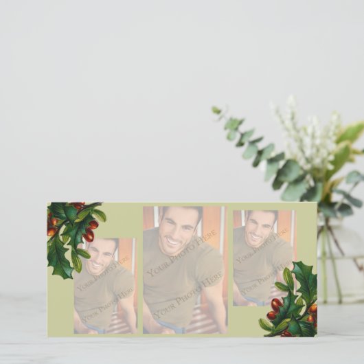 3 afbeelding kerstkaarten feestdagenkaart (Staand voorkant)