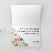 3 Afbeelding Moederdag Foto's Elegant Floral Kaart (Binnen)