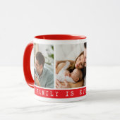 3 Afbeelding Multi Photo Collage Familie Quote Roo Mok (Voorkant links)