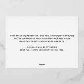 3 Afbeeldingen Photo Collage Afstuderen Aankondigi Folie Uitnodiging (Achterkant)