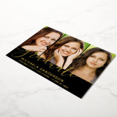 3 Afbeeldingen Photo Collage Afstuderen Aankondigi Folie Uitnodiging (Gedraaid)