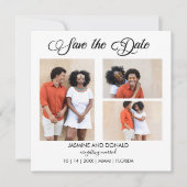 3 Afbeeldingen Vlakke Huwelijk sparen de datum Kaa Save The Date (Voorkant)
