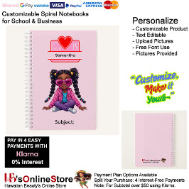 3 African American Girl Writing Supplies Students Notitieboek
