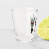 3 Afrikaanse houten Zebra maskers Shot Glas (Links)