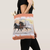 3 All-Over-Print Canvas tas van paarden, u past (Dichtbij)