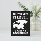 3 Alles wat je nodig hebt is liefde en een teckel Briefkaart (Staand voorkant)