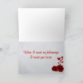 3. Als ik mijn zegeningen tel Valentijn #3 Feestdagen Kaart (Binnen)