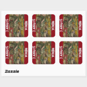 3 AMIGOS INDICA VIERKANTE STICKER (Vel)