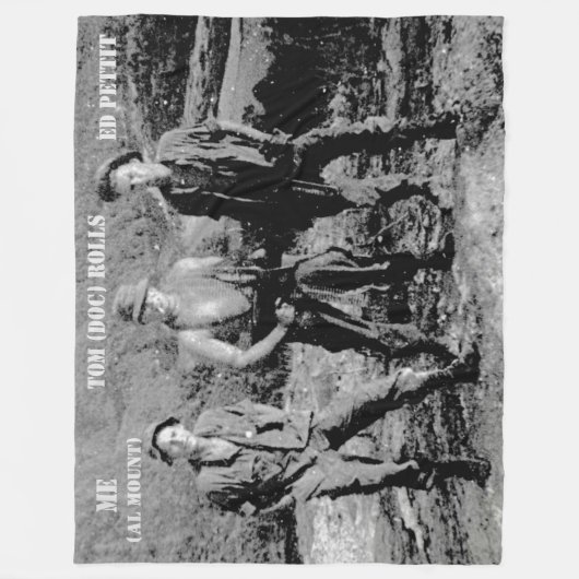 3 AMIGOS, VIETNAM 1968 FLEECE DEKEN (Voorkant)
