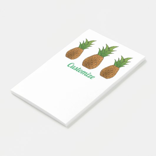 3 ananassen Thunder_Cove Post-it® Notes (Schuin)