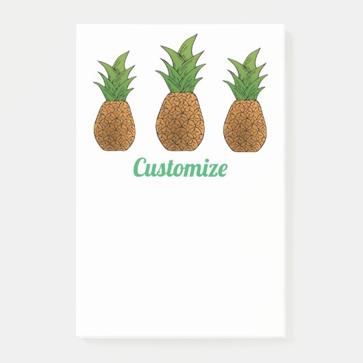 3 ananassen Thunder_Cove Post-it® Notes (Voorkant)