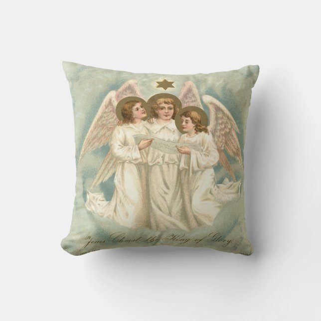 3 Angels King of Glory Christelijk Holiday Pillow Kussen (Voorkant)