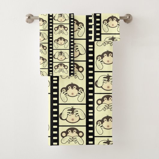 3 apen bad handdoek (Insitu)