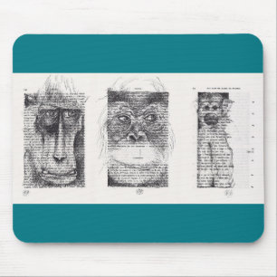 3 Apen Chinees Nieuwjaar 2016 Mousepad Muismat