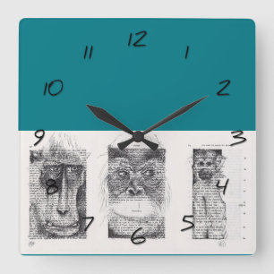 3 Apen Chinees Nieuwjaar Zodiac Wandklok