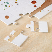 3 Apen Kleurrijke Waterverf Kunst Legpuzzel (Zijkant)