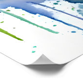 3 Apen Kleurrijke Waterverf Kunst Poster (Hoek)