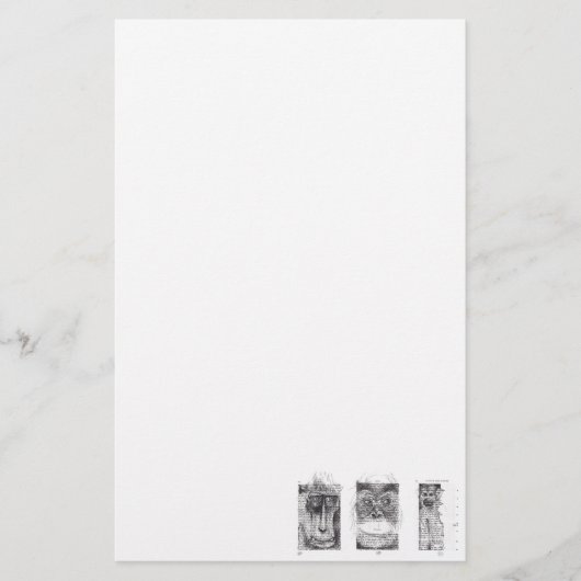 3 apen voor het apenjaar 2016 — Stationery Briefpapier (Voorkant)