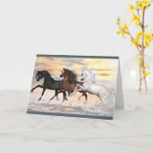 3 Arabians Wenskaart, witte inbegrepen enveloppen Kaart (Gele Bloem)