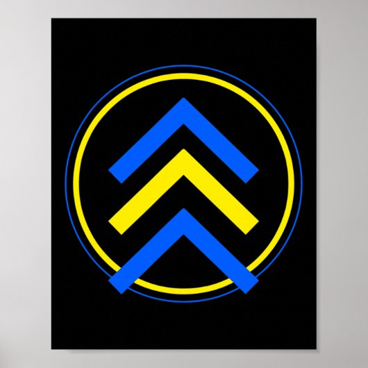 3 Arrow-Logo-down-syndroom Poster (Voorkant)