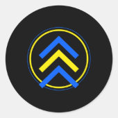 3 Arrow-Logo-down-syndroom Ronde Sticker (Voorkant)