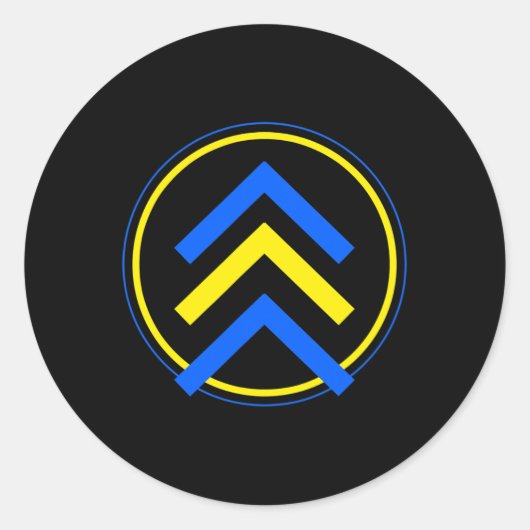 3 Arrow-Logo-down-syndroom Ronde Sticker (Voorkant)