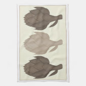 3 Artisjokken Keukenhanddoek (Verticaal)