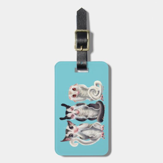 3 bagagelabel van suikerzweefvliegtuigen (Voorkant verticaal)