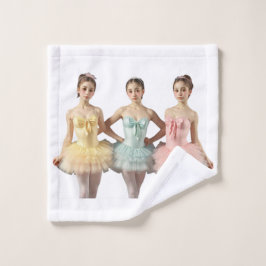 3 bailarinas en tonos suaves Toalla Washandje