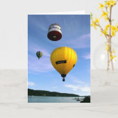 3 Ballons Birthday Kaart (Gele Bloem)