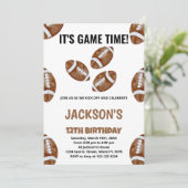 3 Balls Football Birthday-uitnodigingen Kaart (Staand voorkant)